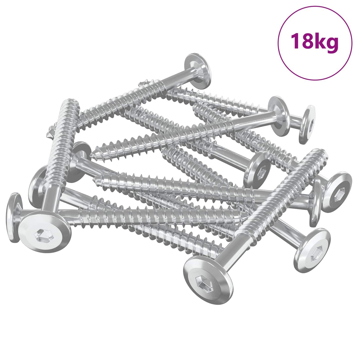 Vidaxxl vis à bois 1350 pcs acier argenté