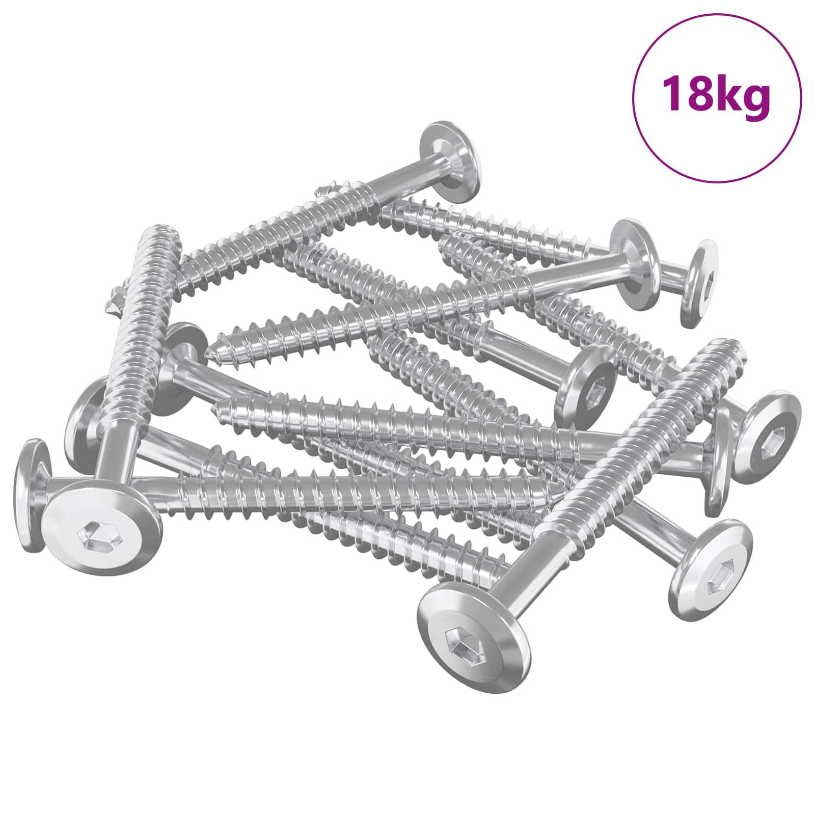 Vidaxxl vis à bois 1350 pcs acier argenté