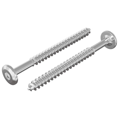 Vidaxxl vis à bois 2 pcs argent m6 x 70 mm acier
