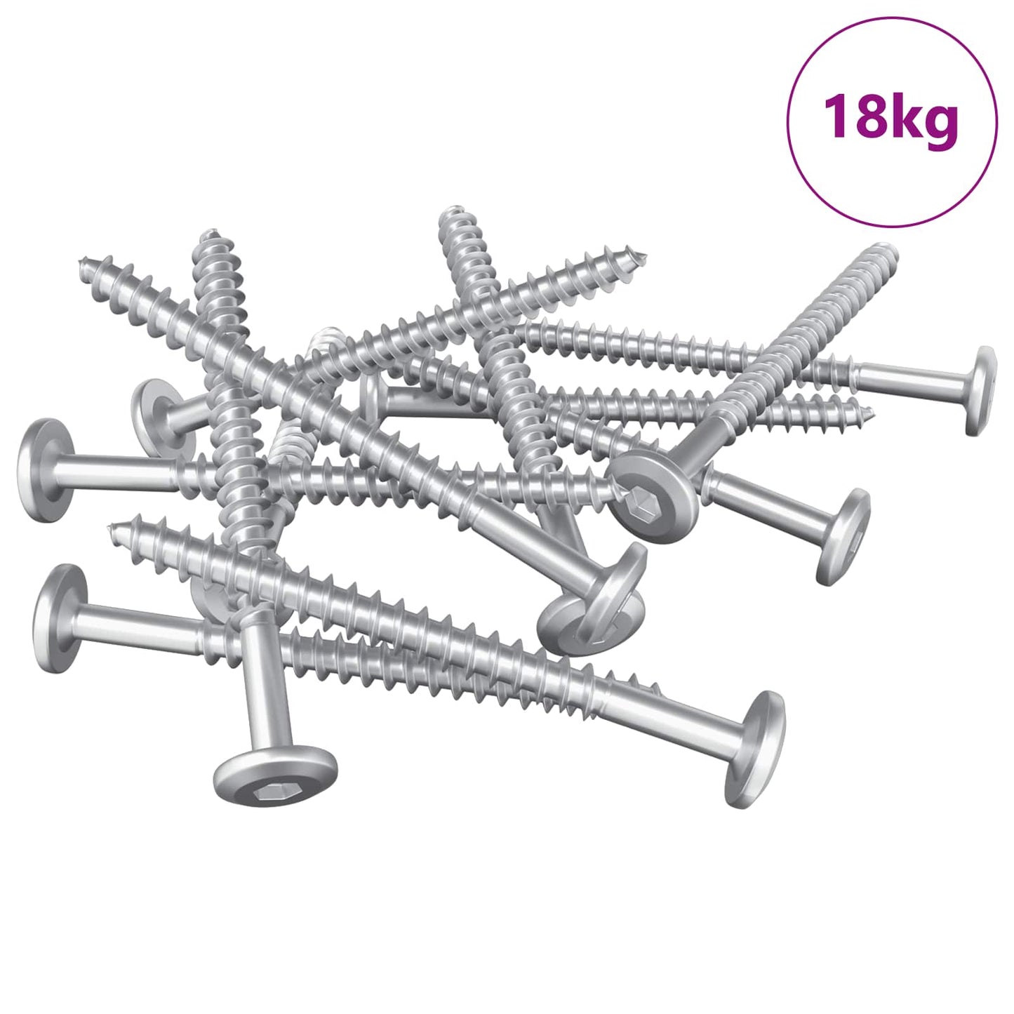 Vidaxxl vis à bois 1900 pcs acier argenté