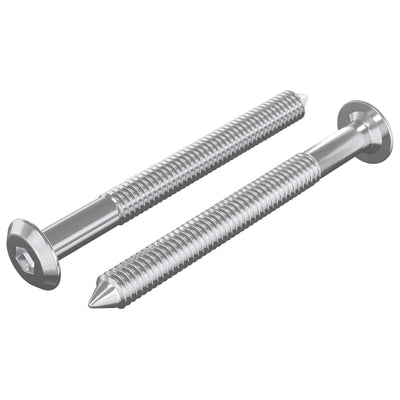 Vidaxxl vis pour meubles 2 pcs argent m6 x 60 mm acier