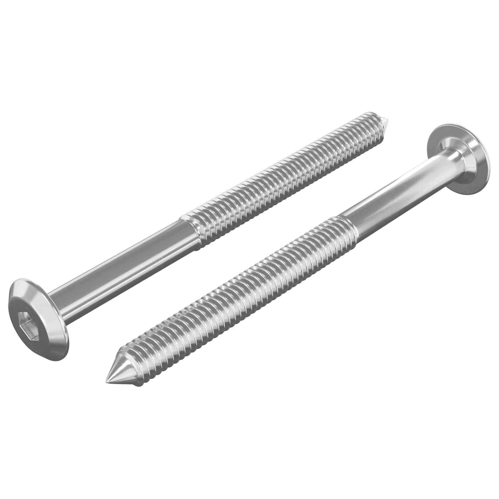 Vidaxxl vis pour meubles 2 pcs argent m6 x 70 mm acier