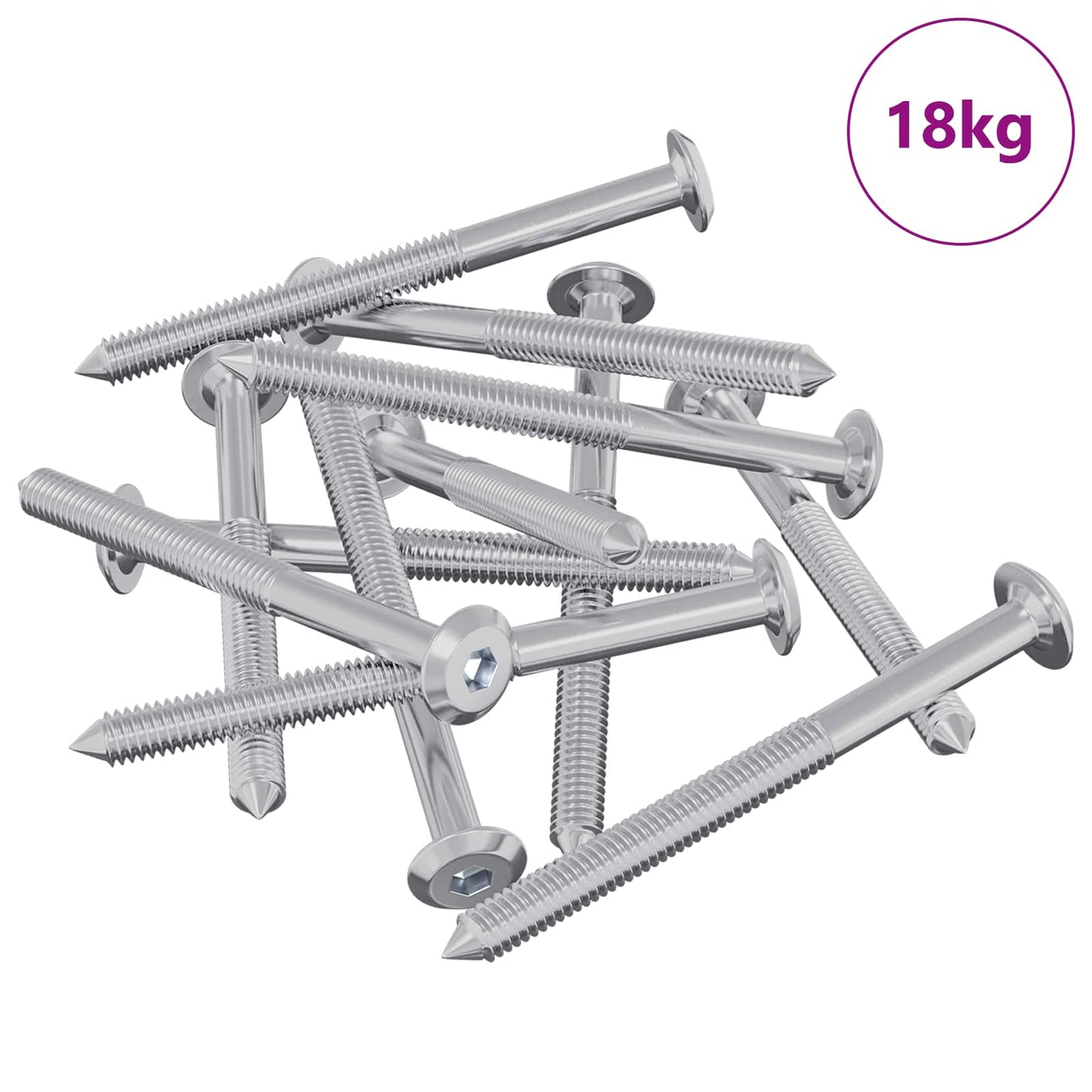 Vidaxxl vis pour meubles 1400 pcs acier argenté