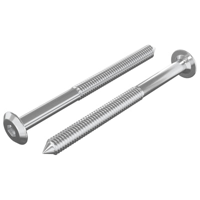 Vidaxxl vis pour meubles 2 pcs argent m6 x 85 mm acier