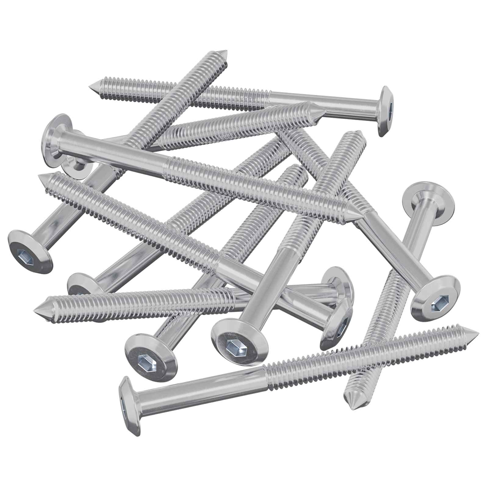 Vidaxxl vis pour meubles 12 pcs argent m6 x 85 mm acier