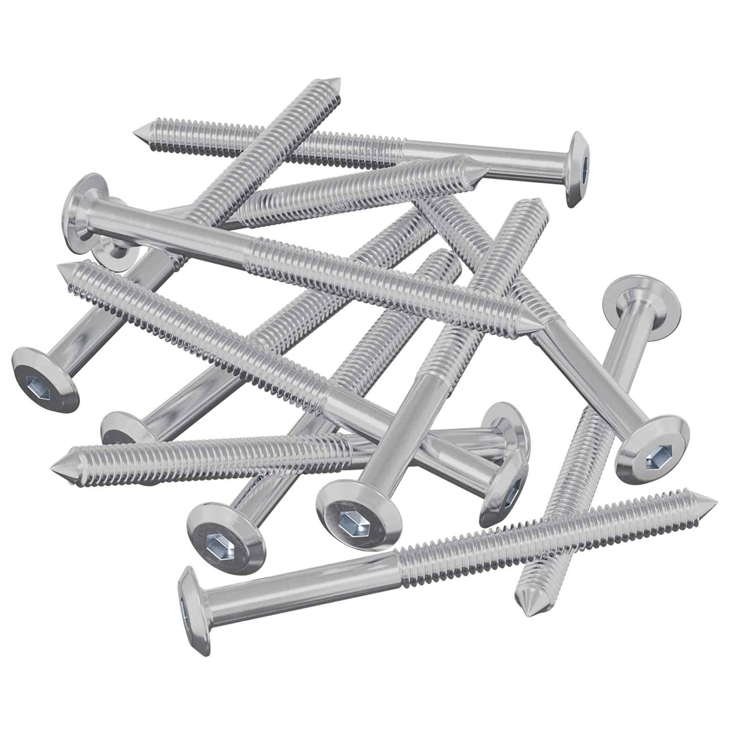 Vidaxxl vis pour meubles 1200 pcs acier argenté