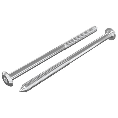Vidaxxl vis pour meubles 2 pcs argent m6 x 100 mm acier