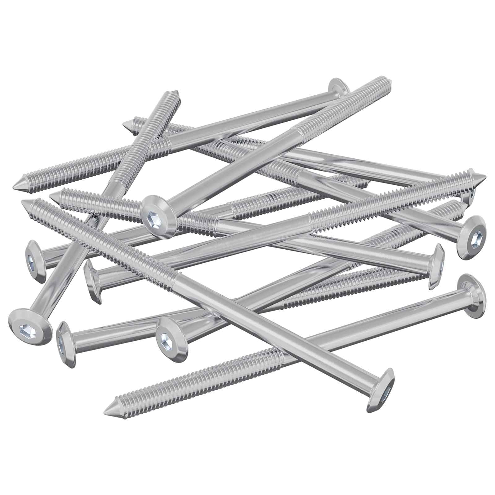 Vidaxxl vis pour meubles 12 pcs argent m6 x 100 mm acier