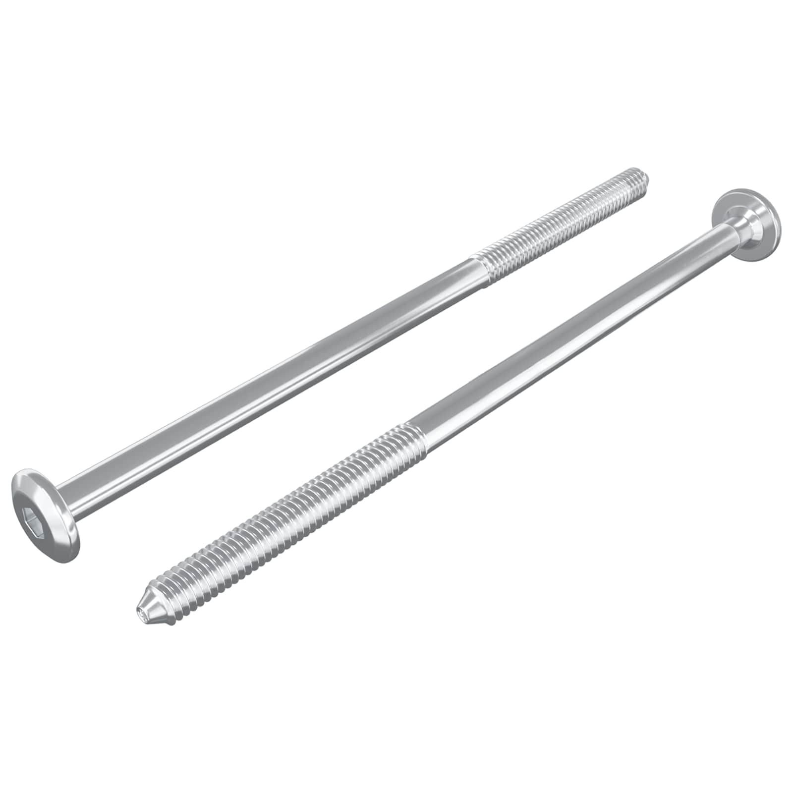 Vidaxxl vis pour meubles 2 pcs argent m6 x 120 mm acier