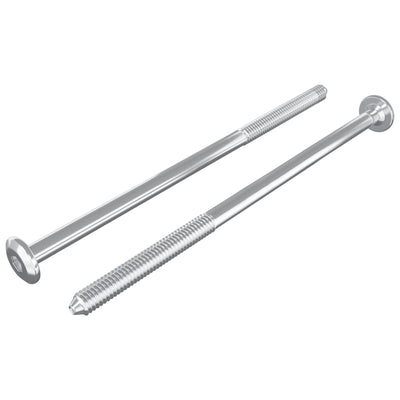 Vidaxxl vis pour meubles 2 pcs argent m6 x 120 mm acier