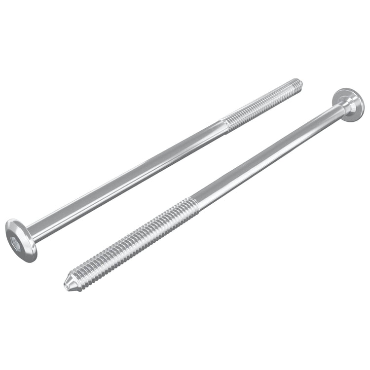 Vidaxxl vis pour meubles 2 pcs argent m6 x 120 mm acier