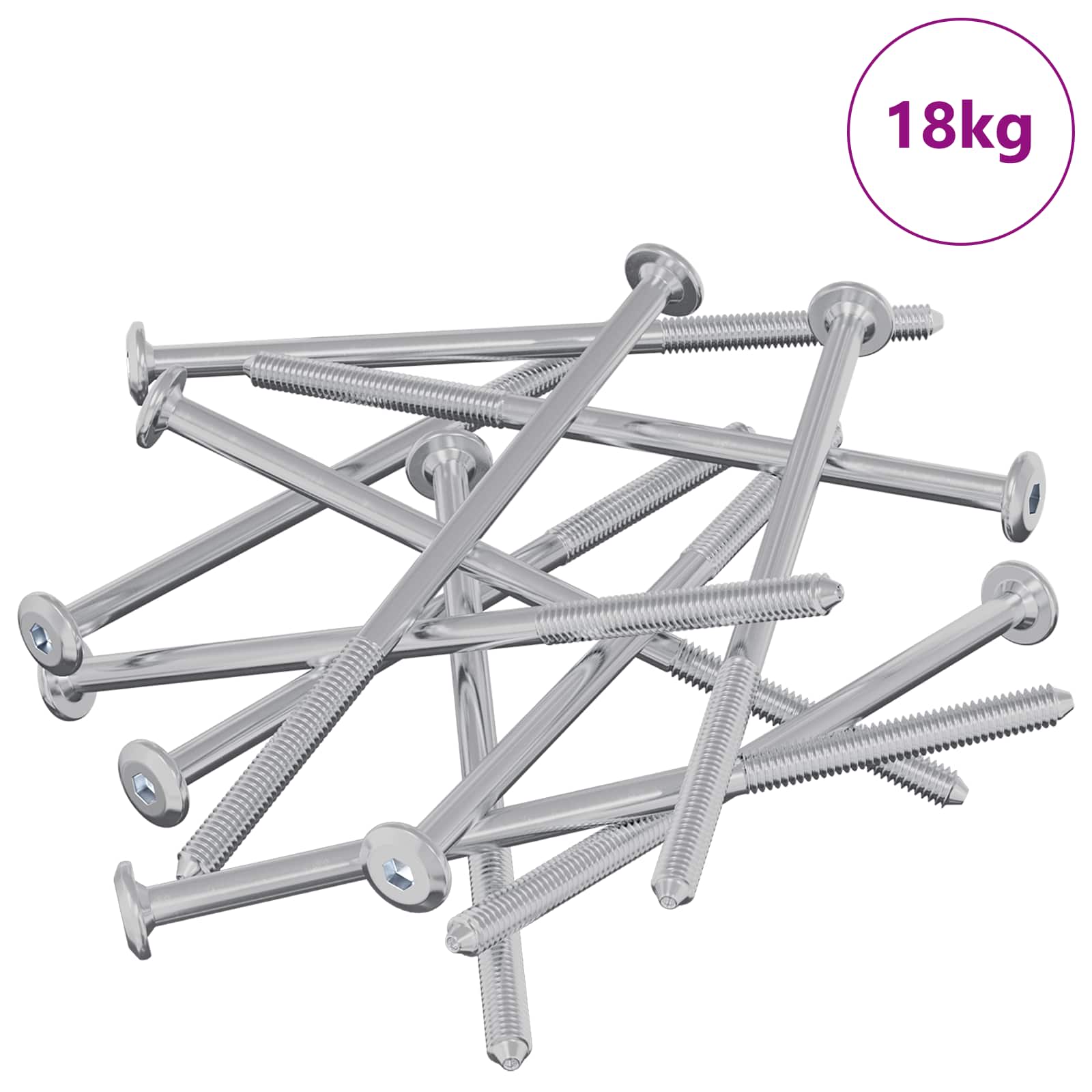 Vidaxxl vis pour meubles 800 pcs acier argenté