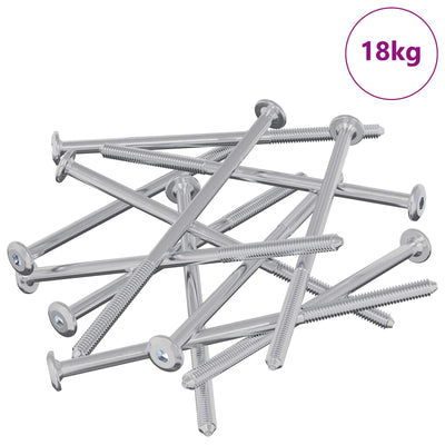 Vidaxxl vis pour meubles 800 pcs acier argenté