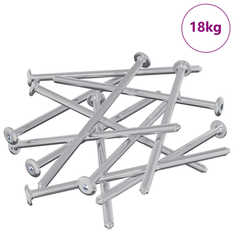 Vidaxxl vis pour meubles 800 pcs acier argenté