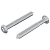 Vidaxl boulon 2 pcs argent m6 x 50 mm acier