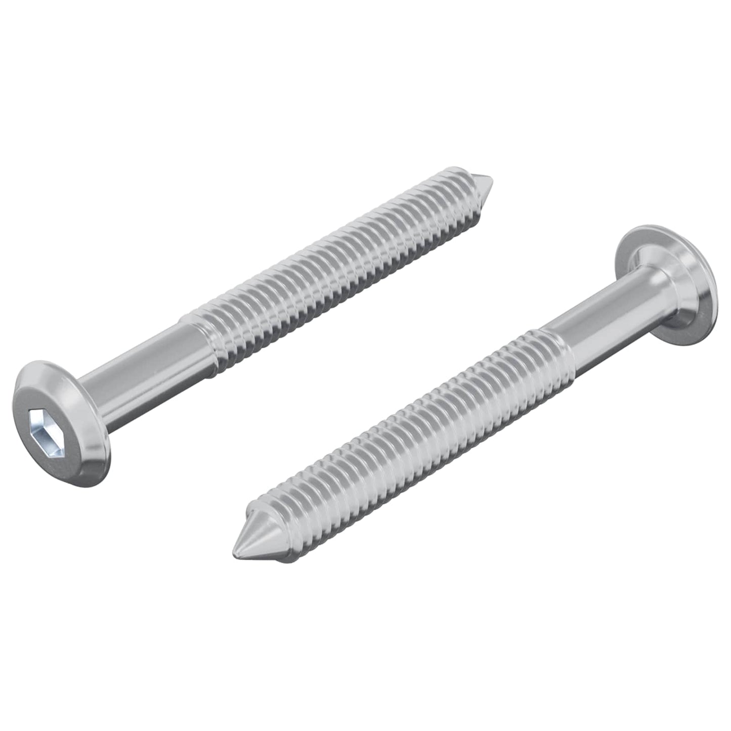 Vidaxl boulon 2 pcs argent m6 x 50 mm acier