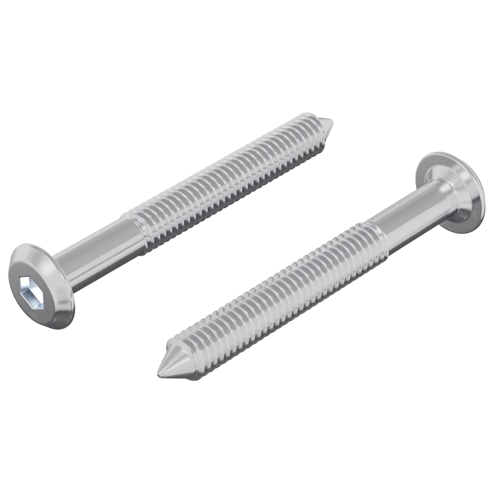Vidaxl boulon 2 pcs argent m6 x 50 mm acier
