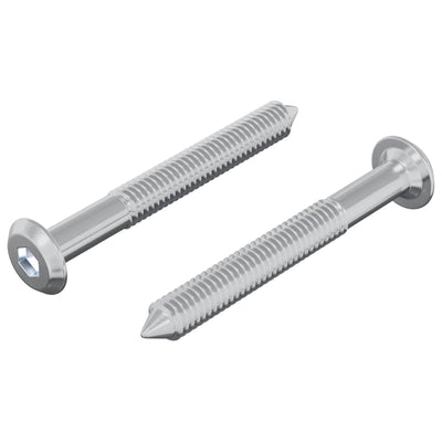 Vidaxl boulon 2 pcs argent m6 x 50 mm acier