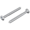 Vidaxl boulon 2 pcs argent m6 x 60 mm acier