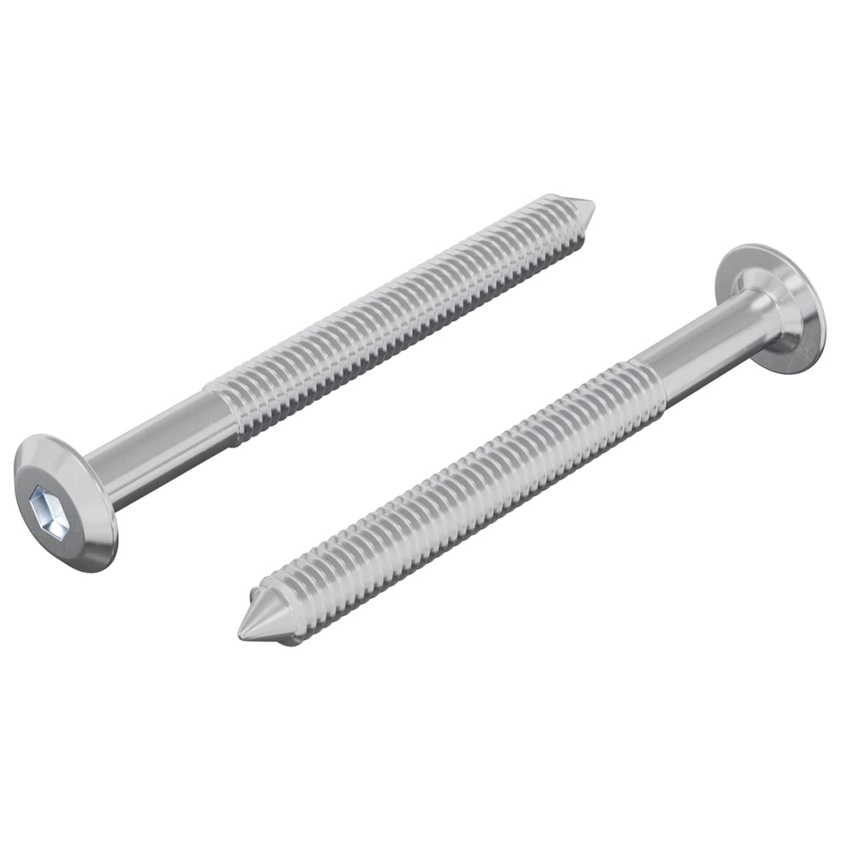 Vidaxl boulon 2 pcs argent m6 x 60 mm acier