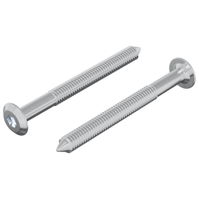Vidaxl boulon 2 pcs argent m6 x 60 mm acier