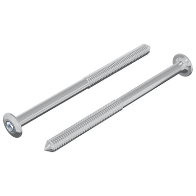 Vidaxl boulon 2 pcs argent m6 x 85 mm acier