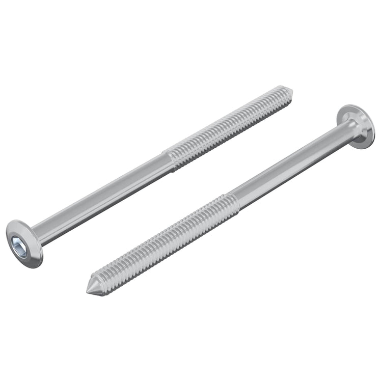 Vidaxl boulon 2 pcs argent m6 x 85 mm acier