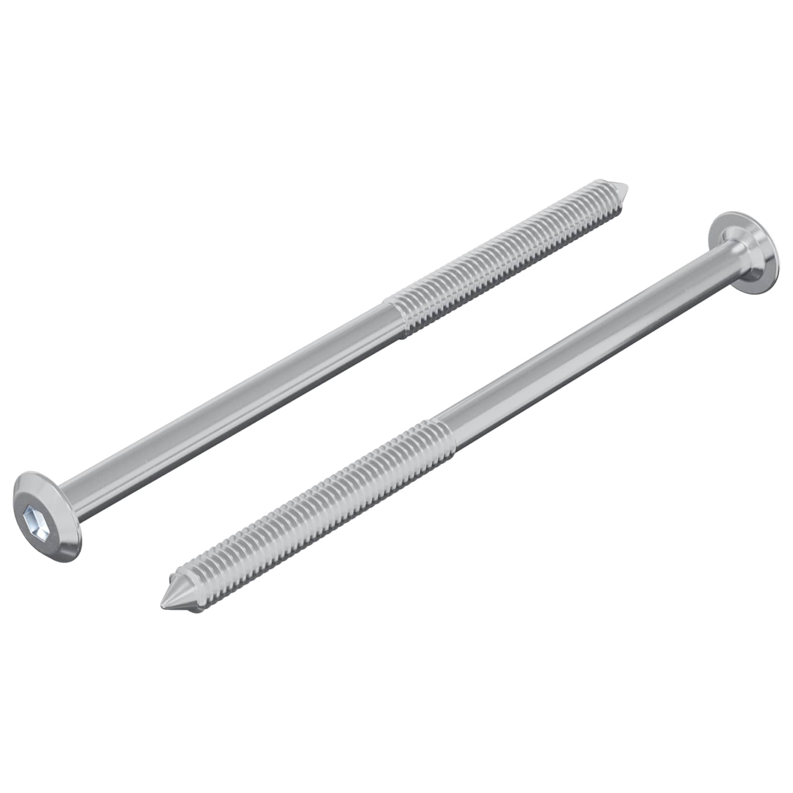 Vidaxxl boulon 2 pcs argent m6 x 100 mm acier