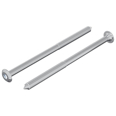 Vidaxxl boulon 2 pcs argent m6 x 100 mm acier