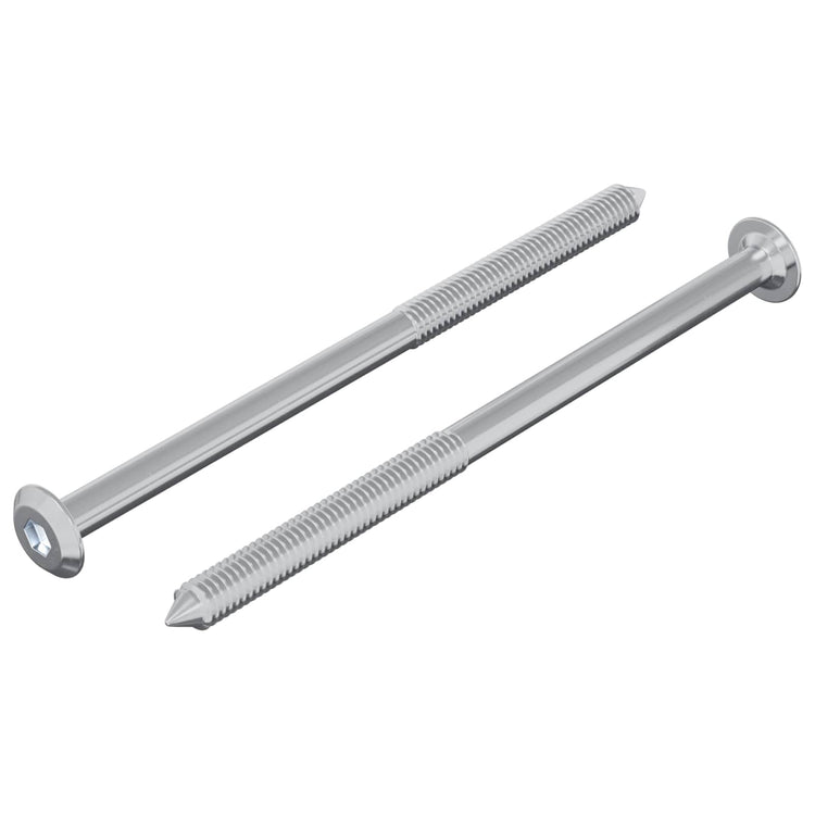 Vidaxxl boulon 2 pcs argent m6 x 100 mm acier