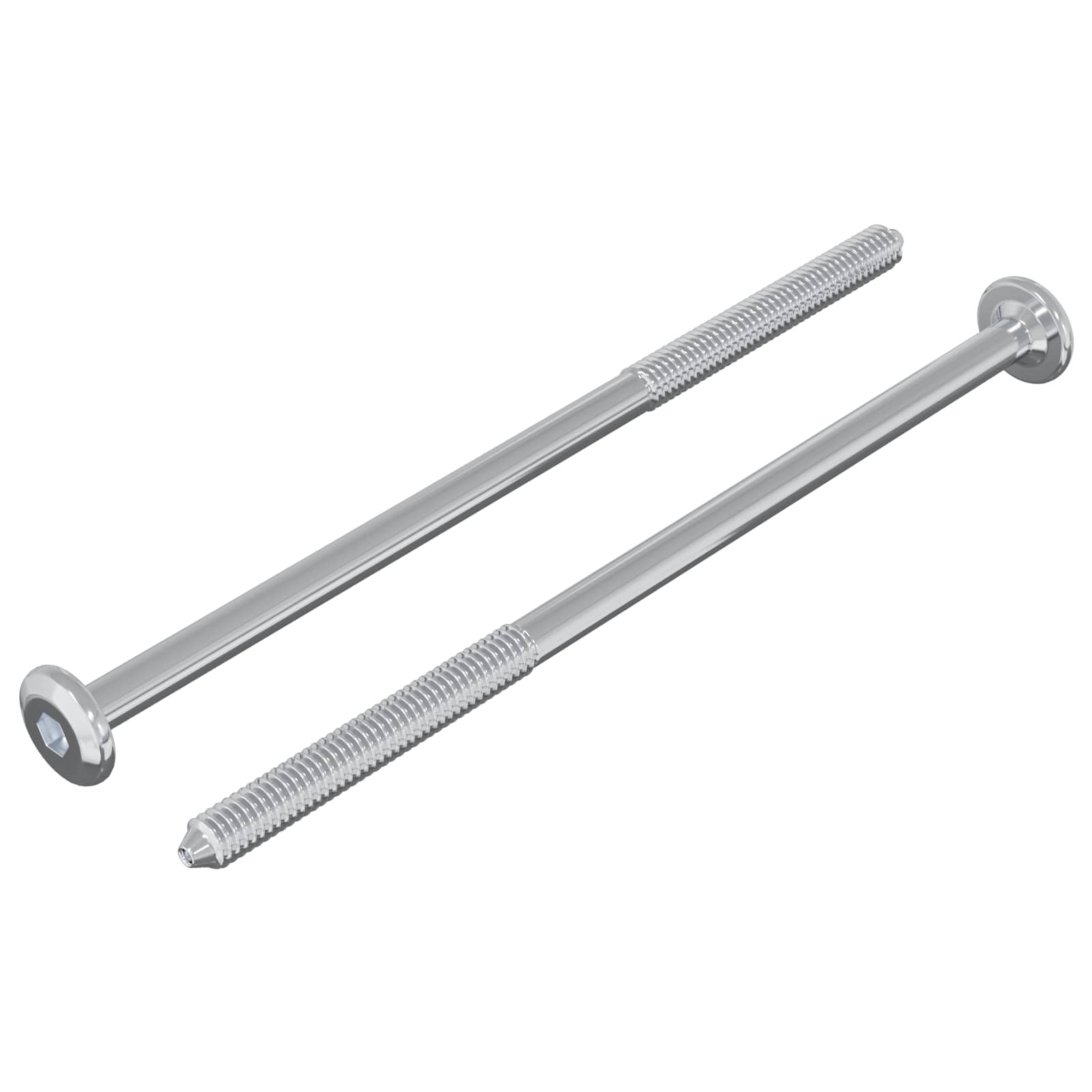 Vidaxxl boulon 2 pcs argent m6 x 120 mm acier