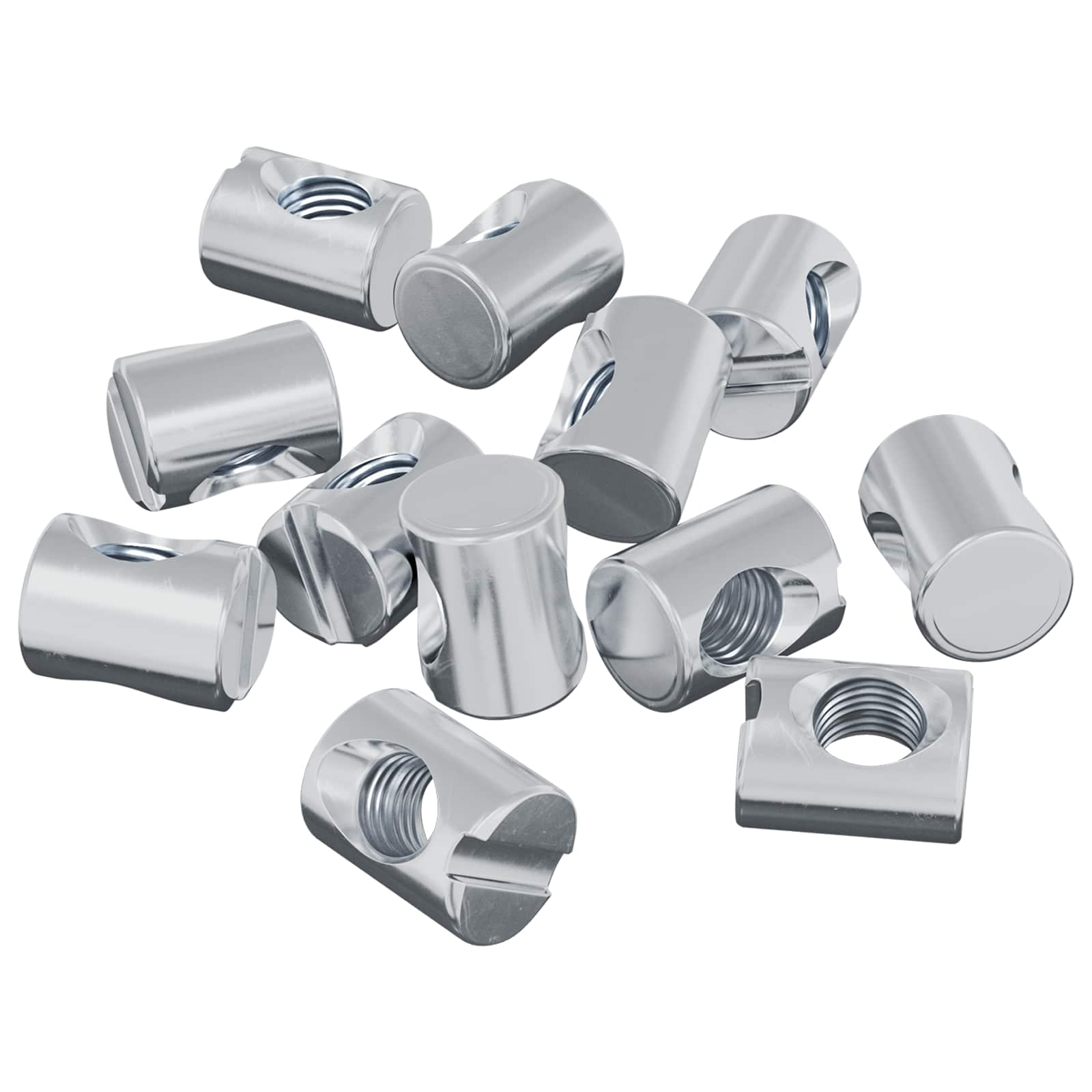 Vidaxxl écrous cylindriques 3462 pcs argent m6 x 13 mm métal