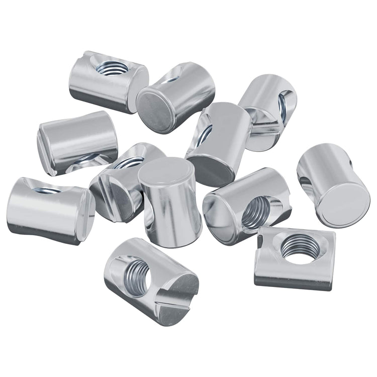 Vidaxxl écrous cylindriques 3462 pcs argent m6 x 13 mm métal
