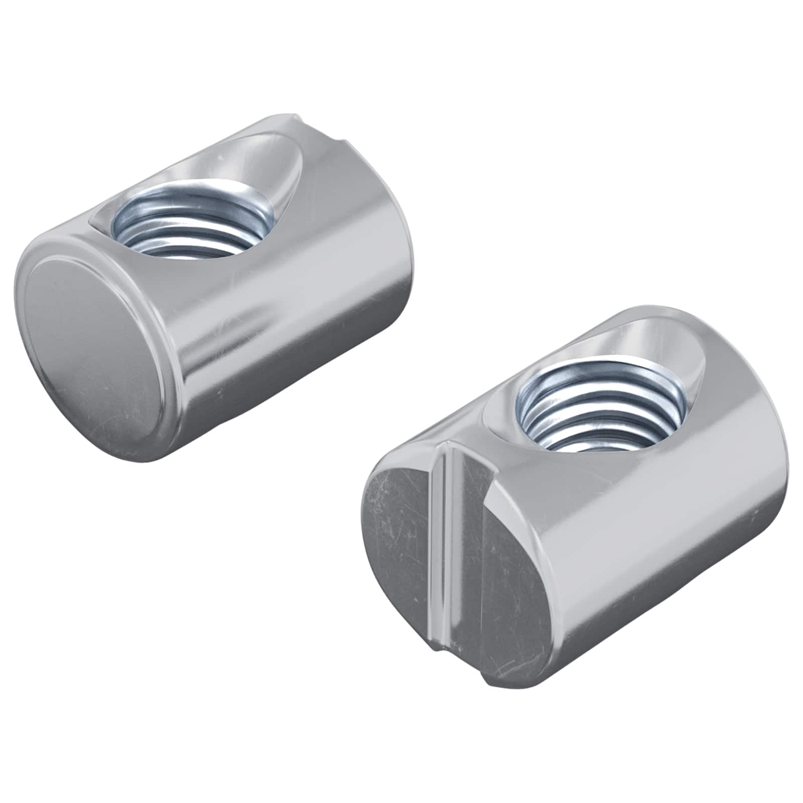 Vidaxxl écrou cylindrique pour meuble 2 pièces en fer galvanisé m6 x 13 mm