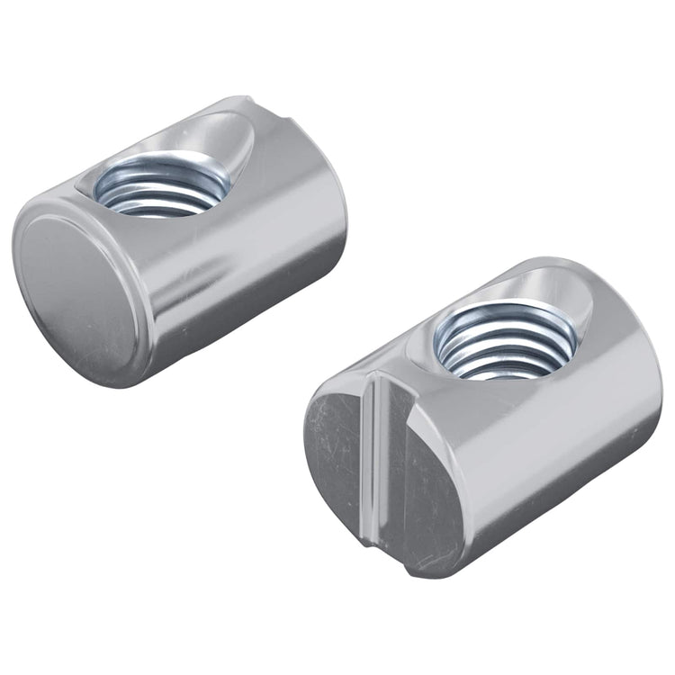 Vidaxxl écrou cylindrique pour meuble 2 pièces en fer galvanisé m6 x 13 mm