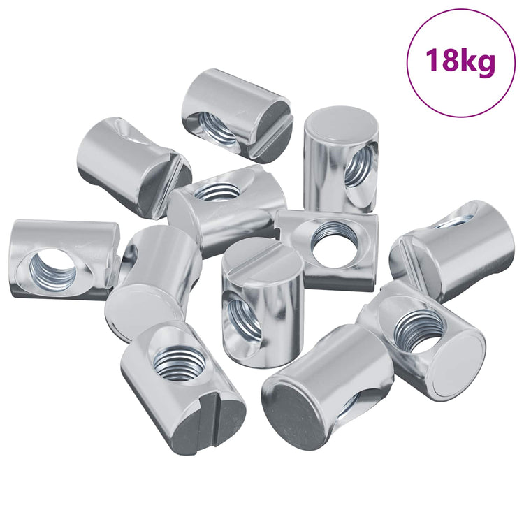 Vidaxxl écrou cylindrique pour meuble 3462 pièces en fer galvanisé m6 x 13 mm