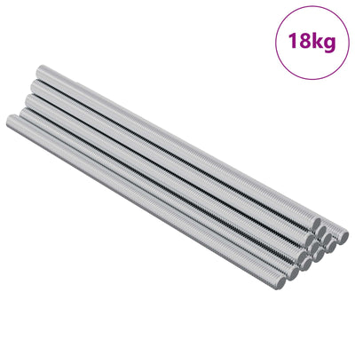 VidaXL tige filetée 800 pcs acier argenté