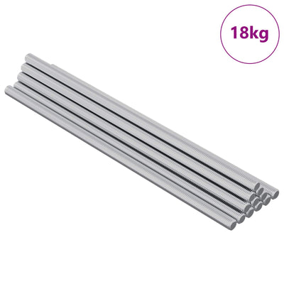 VidaXL tige filetée 600 pcs acier argenté