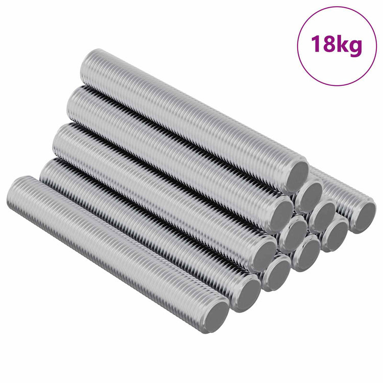 VidaXL tige filetée 1000 pcs acier argenté