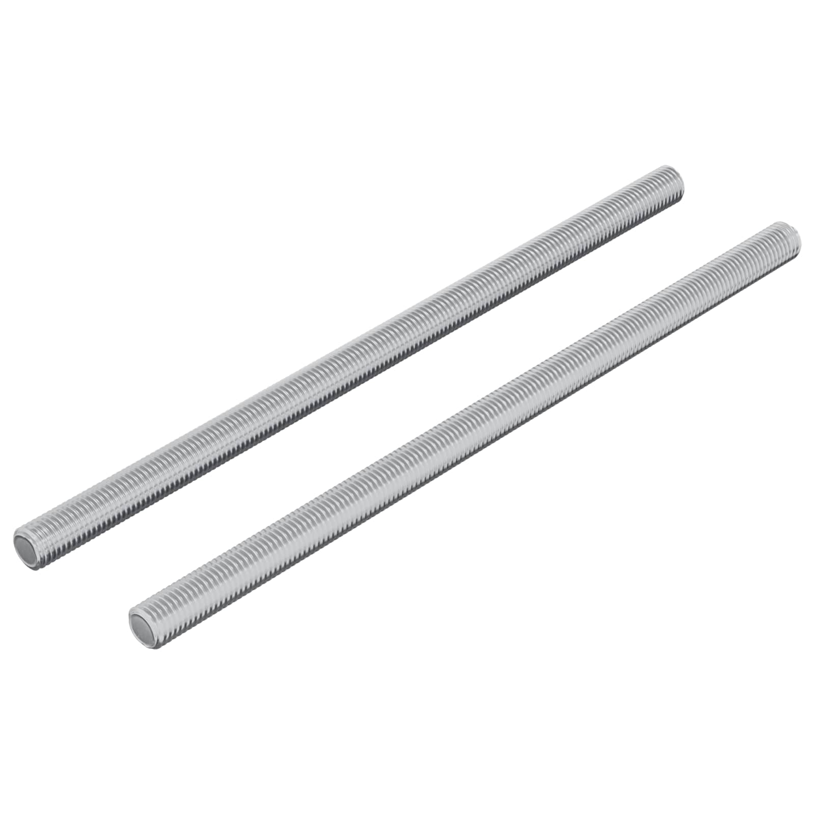 Vidaxl schroefdraadstangen 2 pièces argent m6 x 120 mm métal