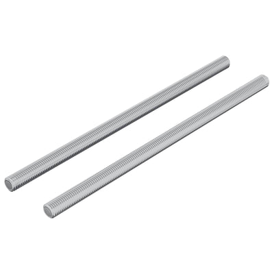 Vidaxl schroefdraadstangen 2 pièces argent m6 x 120 mm métal