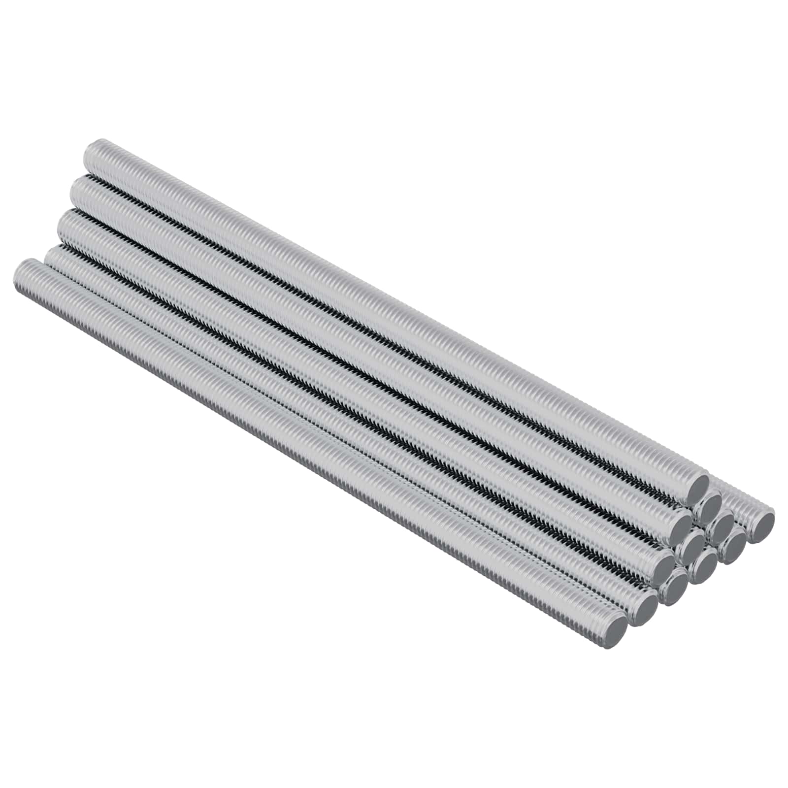 Vidaxxl tiges filetées 12 pcs argent m6 x 120 mm métal