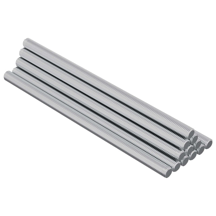Vidaxxl tiges filetées 12 pcs argent m6 x 120 mm métal