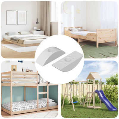 VidaXL rondelle demi-lune 2 pcs blanc m6 polypropylène
