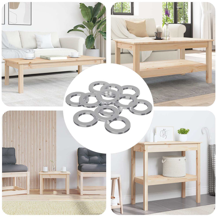 Vidaxl rondelles 50000 pcs fer argenté