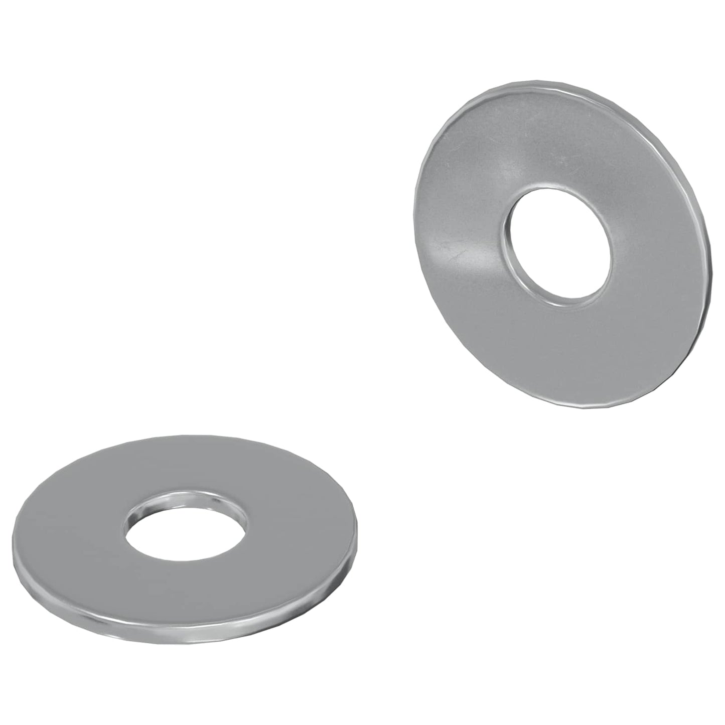 Vidaxl rondelles 2 pcs argent 18 x 18 x 1,2 mm fer