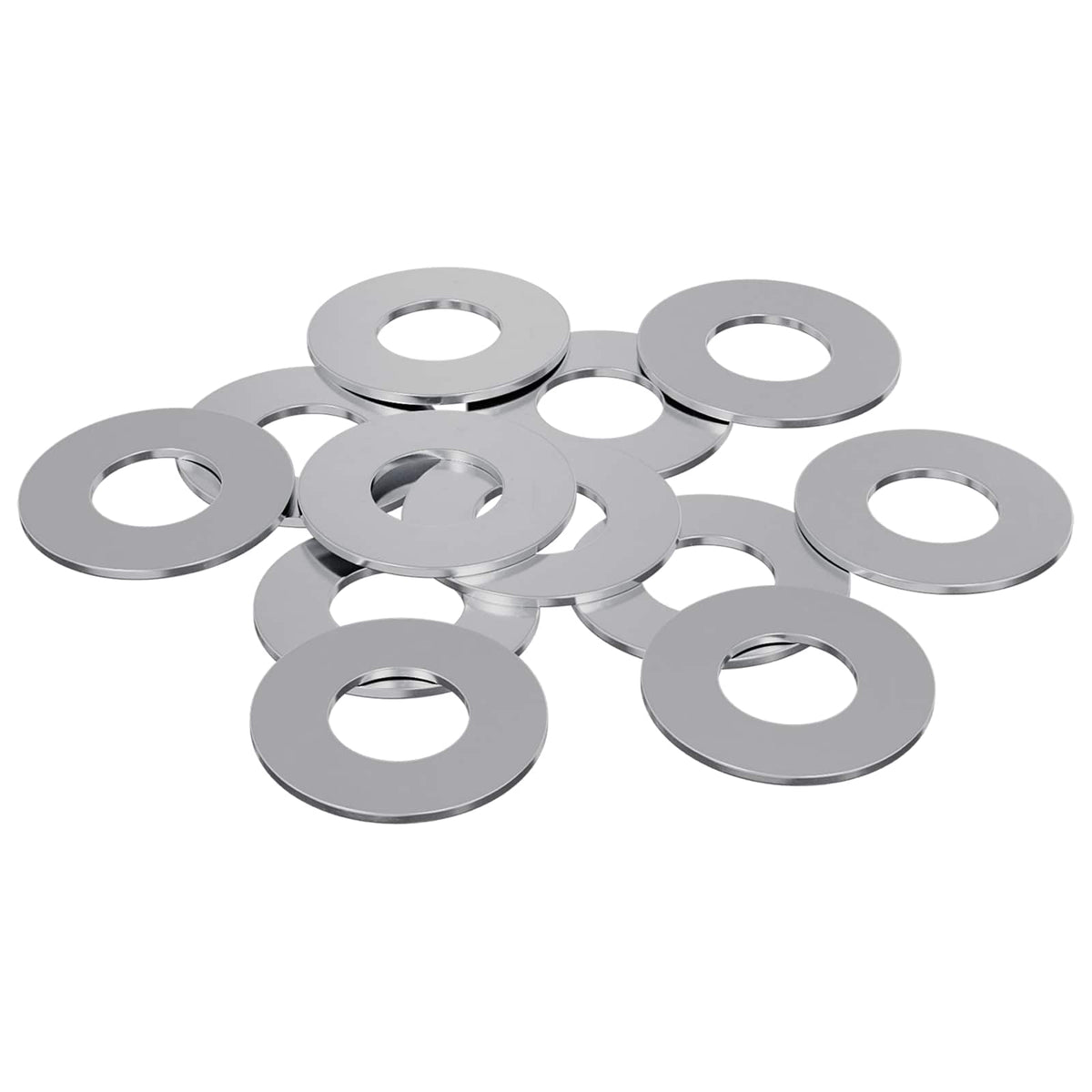 Vidaxl rondelles 12 pcs argent 16 x 16 x 1,5 cm fer