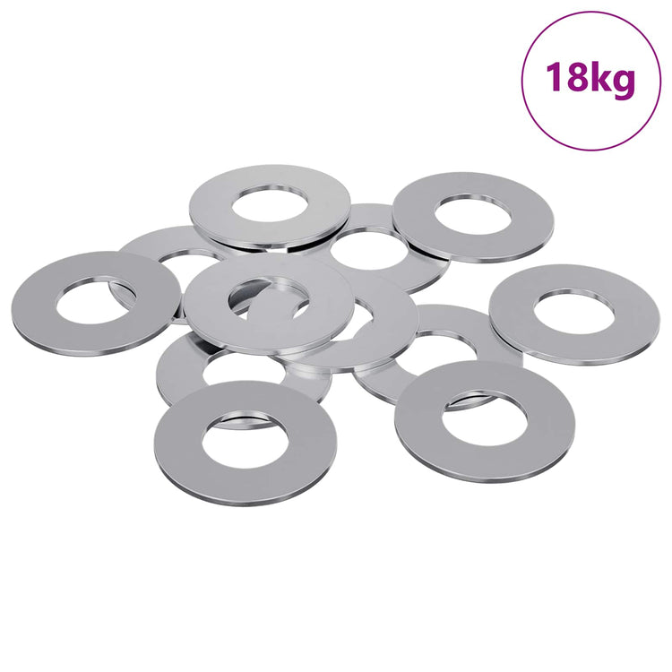 Vidaxl rondelles 11842 pcs fer argenté