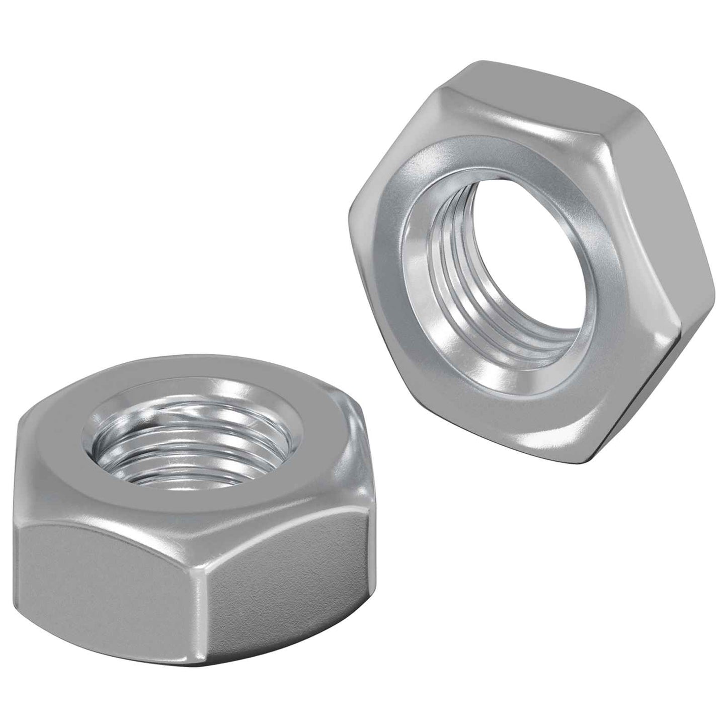 Vidaxl écrous hexagonaux 2 pcs argent m8 fer