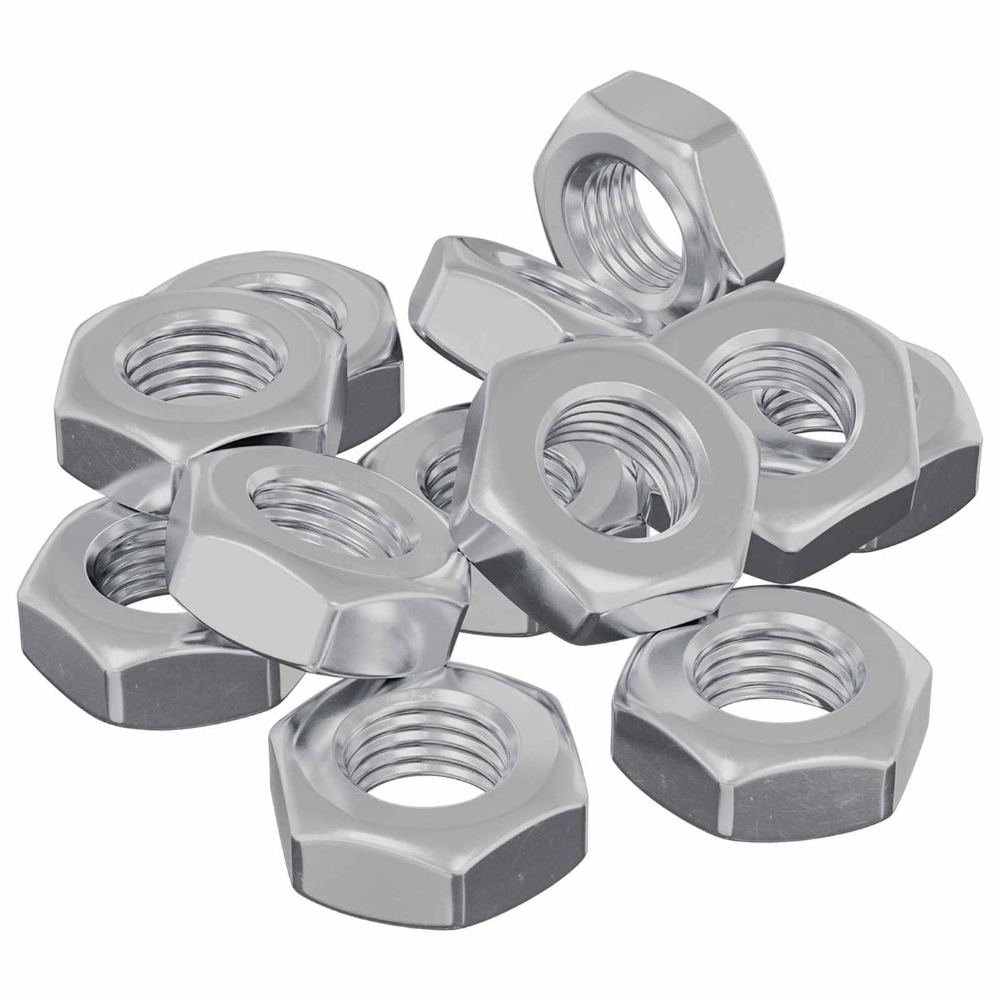 Vidaxl écrous hexagonaux 12 pièces argent m8 fer